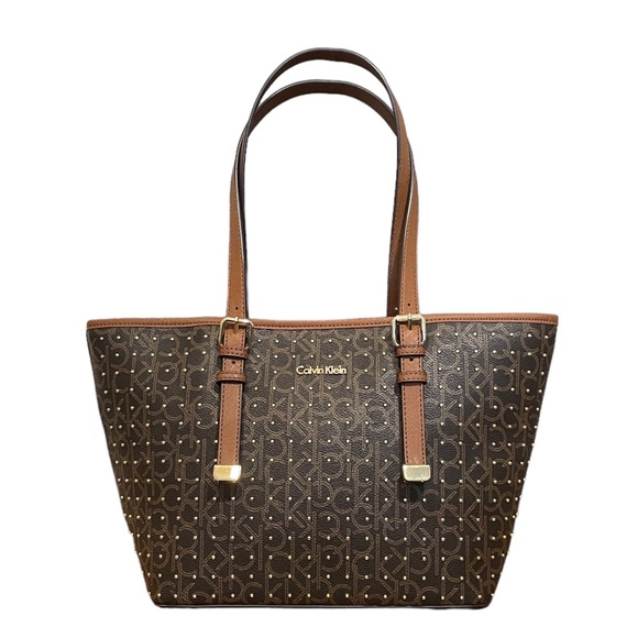 Calvin Klein Handbags - NWOT! Calvin Klein Studded Signature Saffiano Medium Tote Bag Carryall